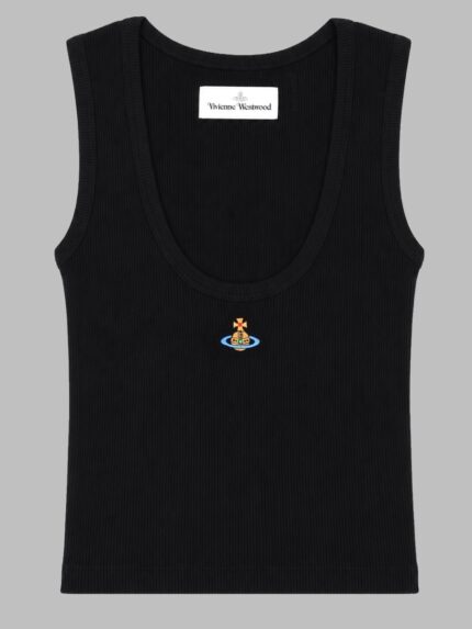 Vivienne Westwood TOP CROPPED A COSTE CON LOGO