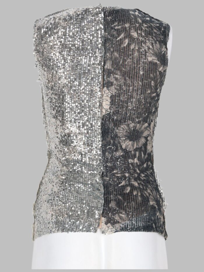 Maison Margiela TOP FLOREALE CON PAILLETTES