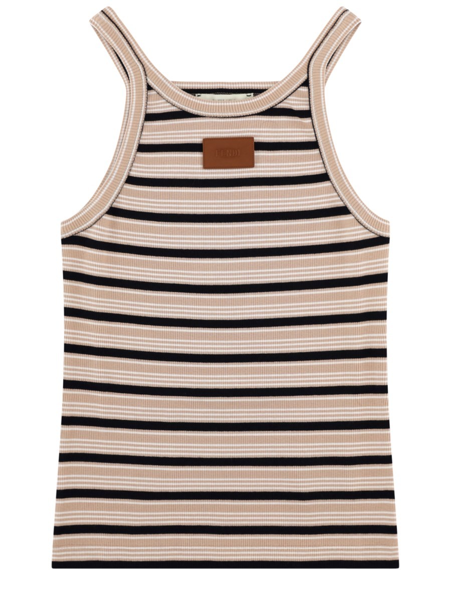 Fendi Top In Cotone A Righe