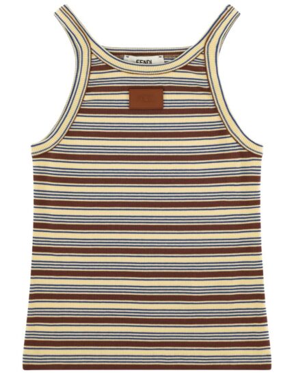 Fendi Top In Cotone A Righe