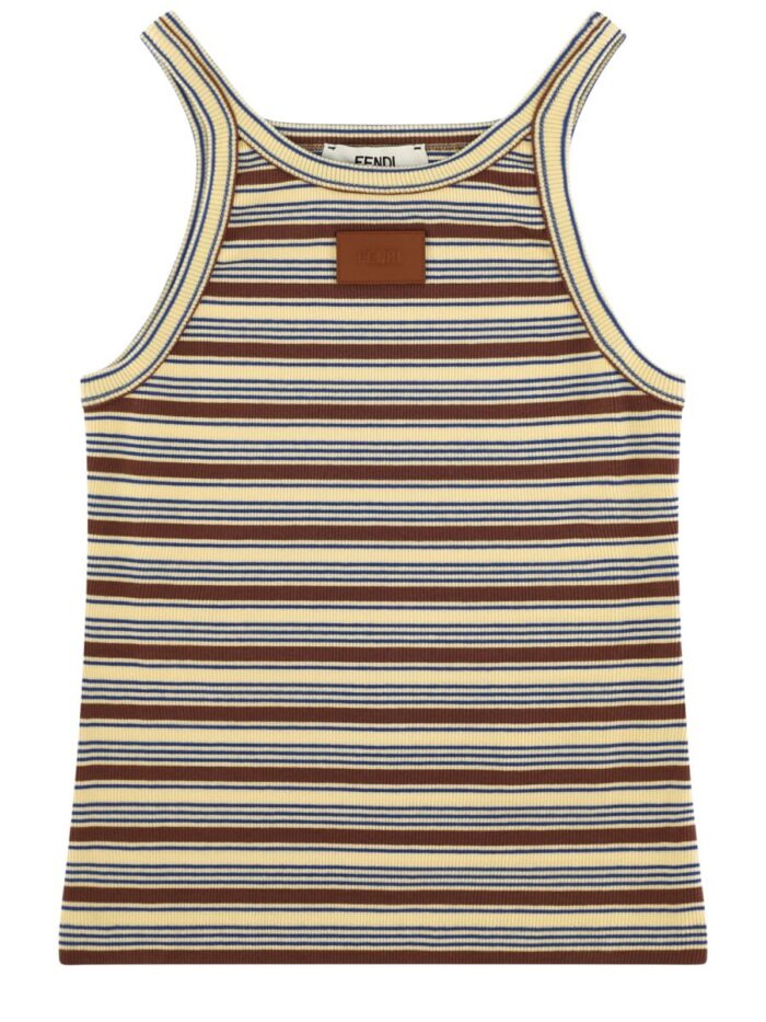 fendi top in cotone a righe Fendi Top In Cotone A Righe