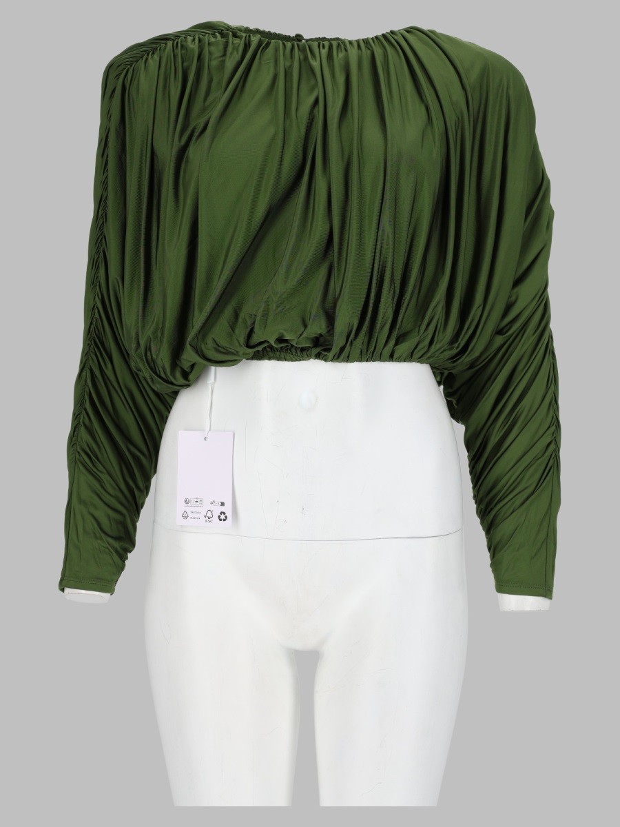 SELF-PORTRAIT Top In Jersey Drappeggiato