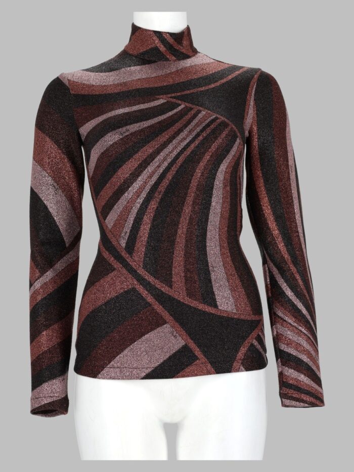 pucci top in lurex con stampa "iride" PUCCI Top In Lurex Con Stampa "Iride"