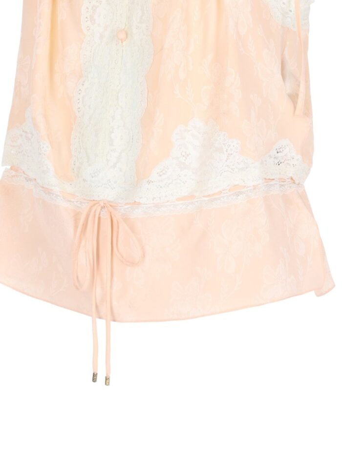 CHLOÉ Top In Seta Con Inserti In Pizzo