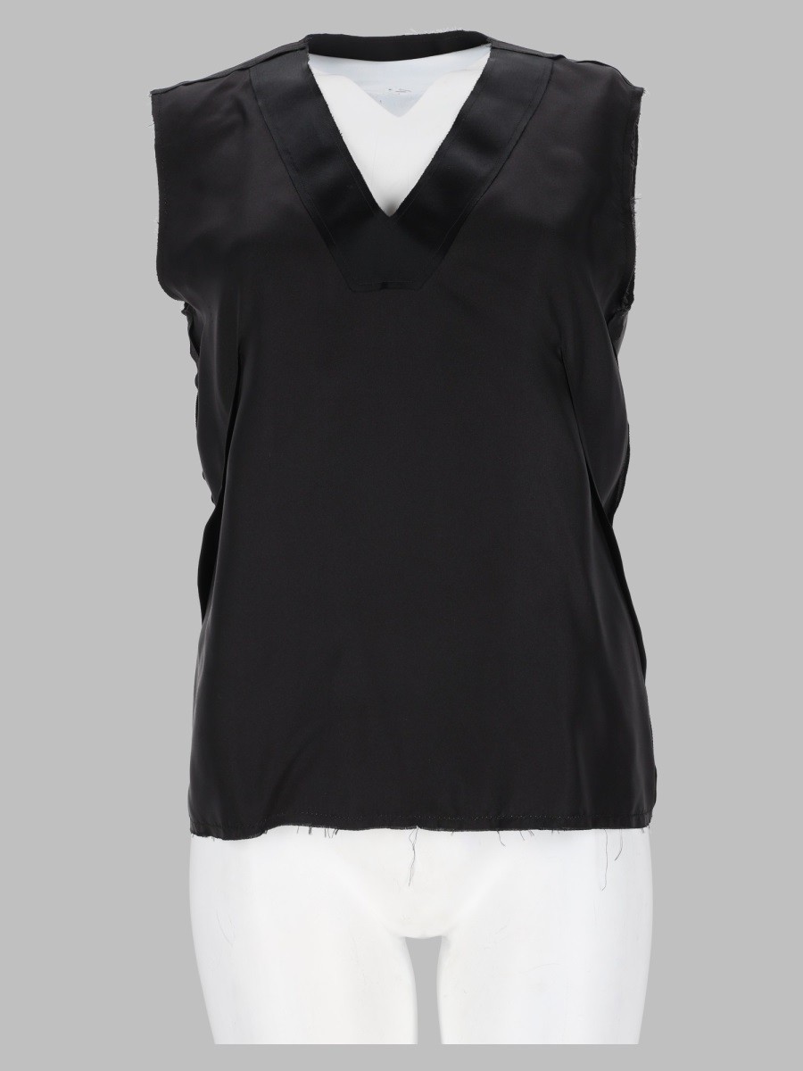 Maison Margiela Top In Seta Con Scollo A V