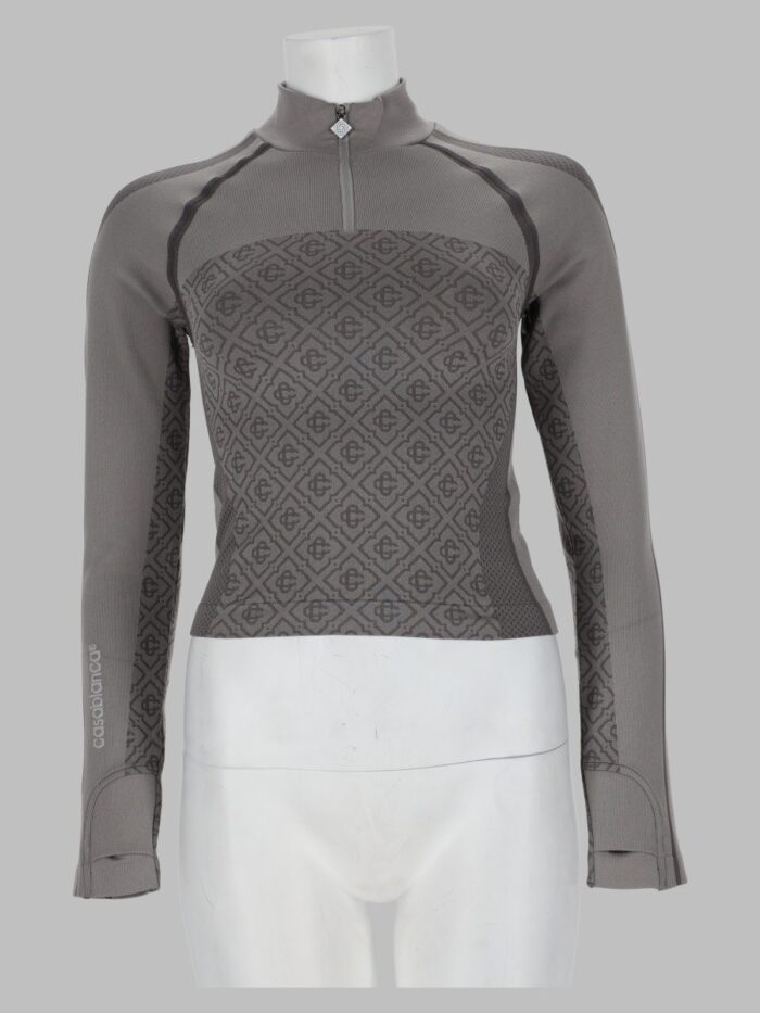 casablanca top monogram a manica lunga CASABLANCA Top Monogram A Manica Lunga
