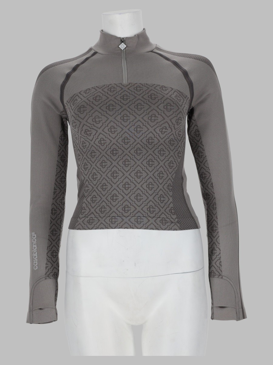 CASABLANCA Top Monogram A Manica Lunga