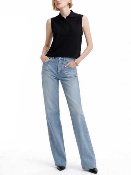 Saint Laurent TOP POLO SMANICATO