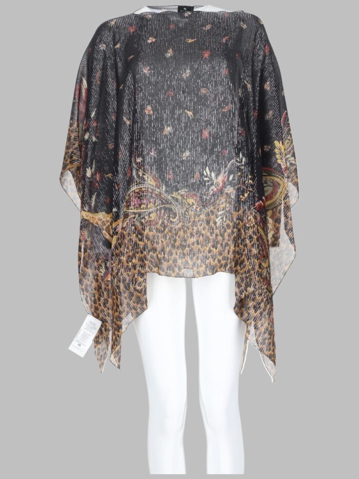 etro top poncho con stampa Etro TOP PONCHO CON STAMPA