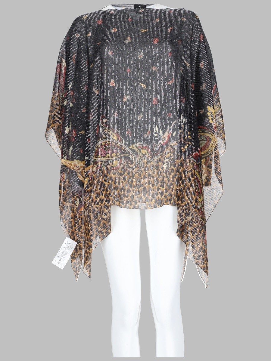 Etro TOP PONCHO CON STAMPA