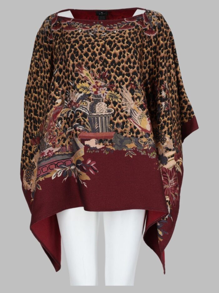 Etro Top Poncho Con Stampa