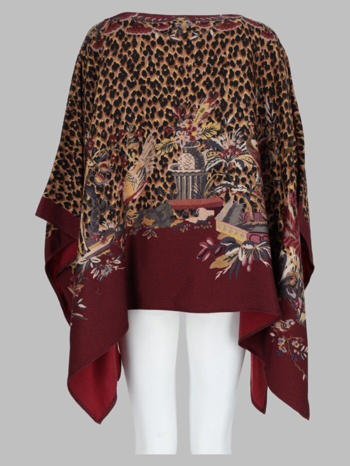 Etro Top Poncho Con Stampa