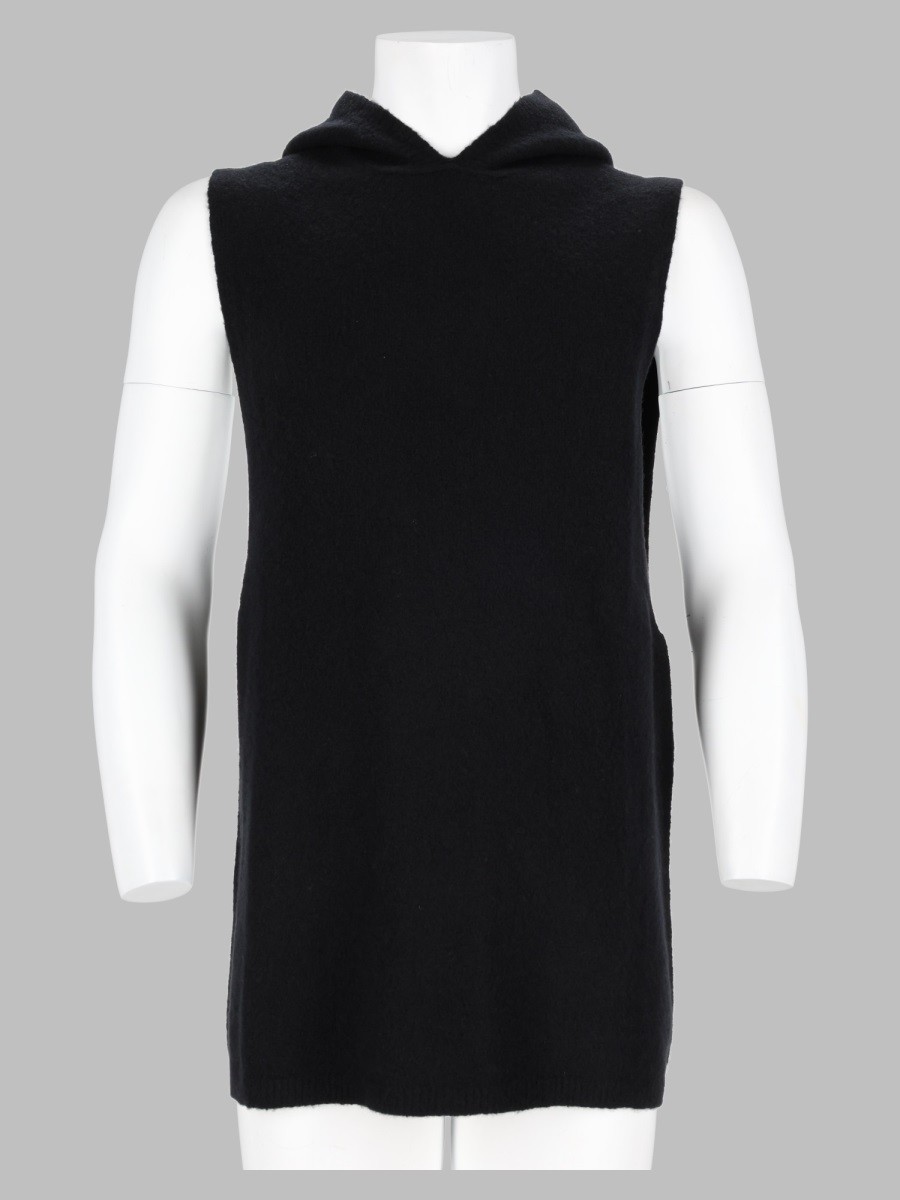 RICK OWENS Top Smanicato In Maglia Di Cashmere