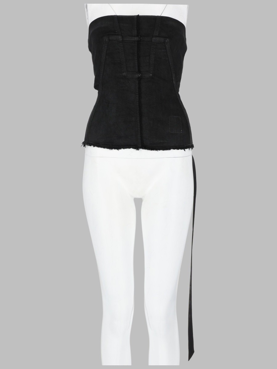 RICK OWENS DRKSHDW TOP "SPLINTERED BUSTIER"