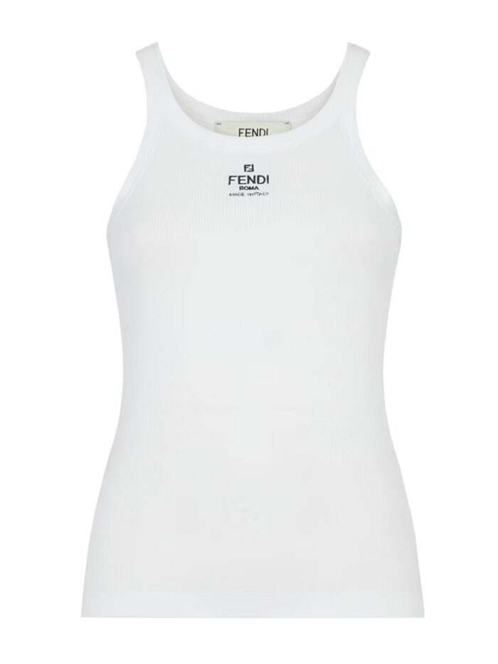fendi top with embroidered logo Fendi TOP WITH EMBROIDERED LOGO
