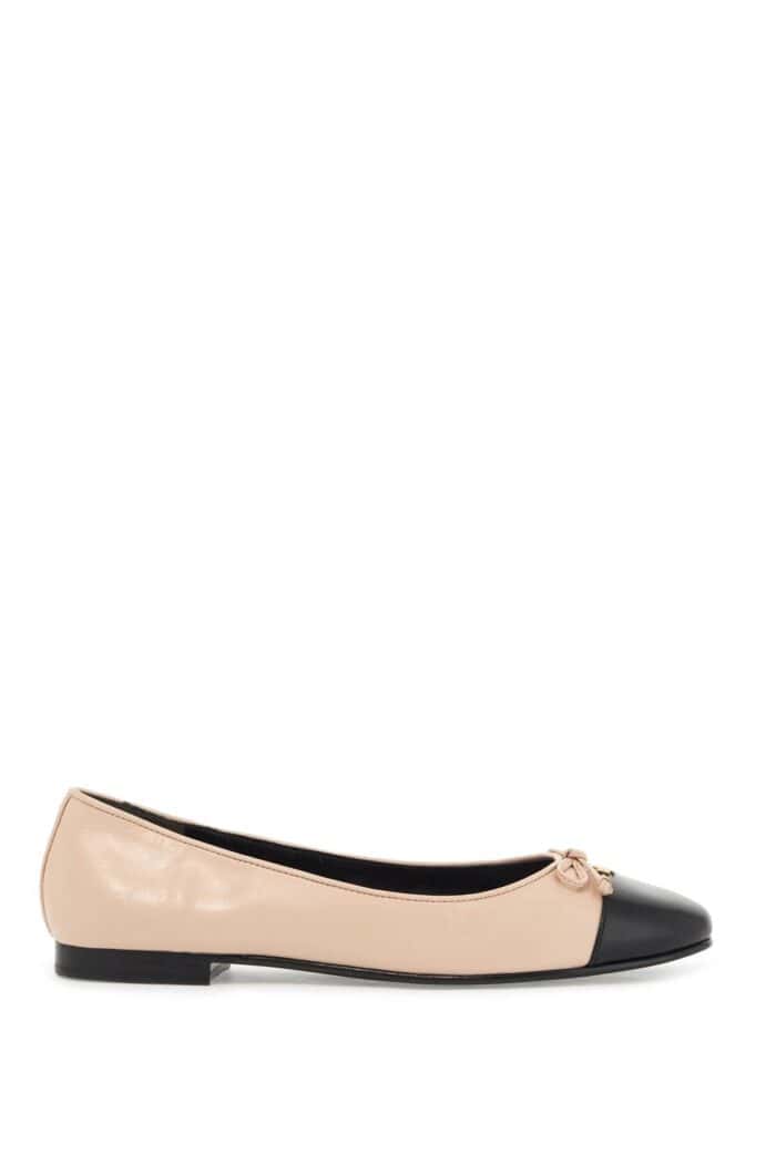 TORY BURCH Ballet Flats With Contrasting Toe