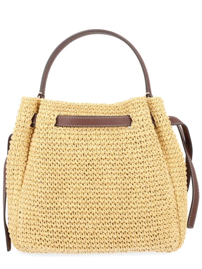 Tory Burch BORSA "ROMY" A SECCHIELLO IN PAGLIA