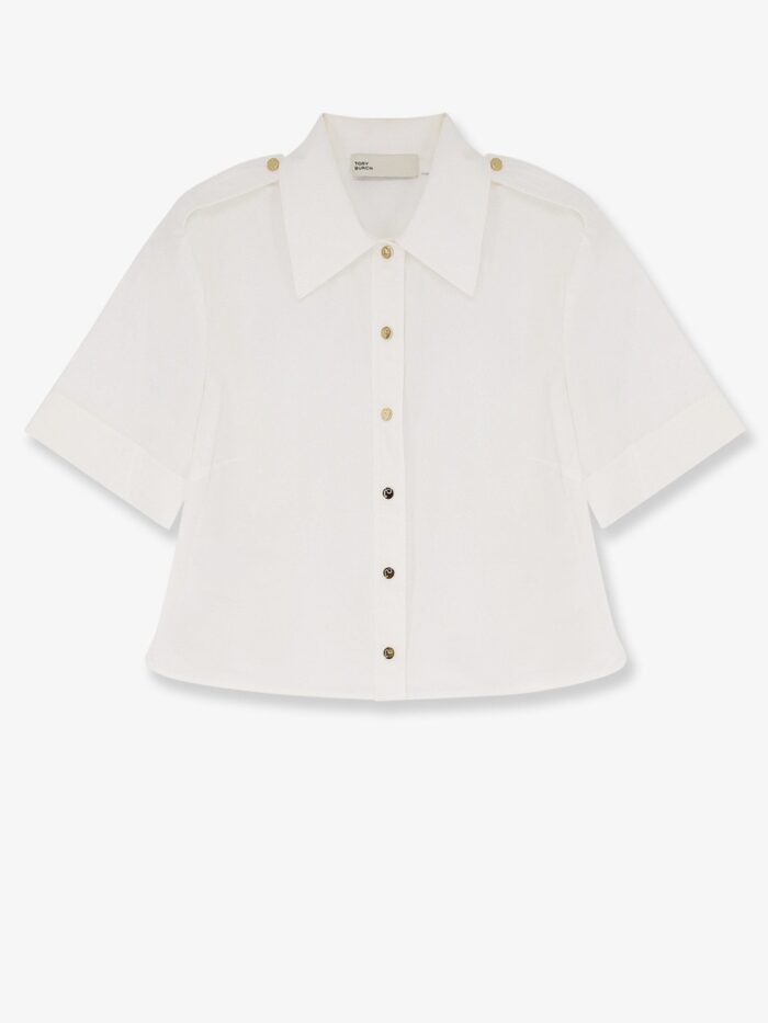 Tory Burch Camp Stretch Cotton Shirt