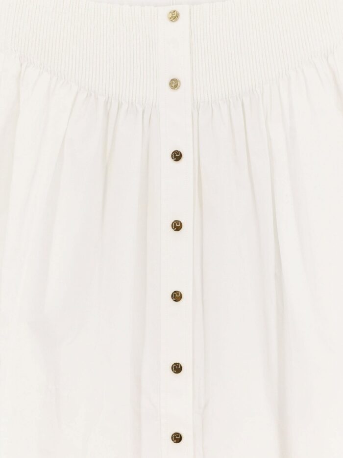 Tory Burch Cotton Skirt With Logoed Buttons