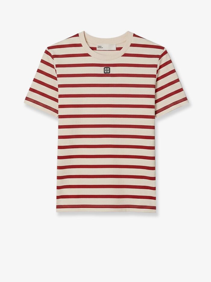 Tory Burch Cotton T-shirt With Striped Pattern