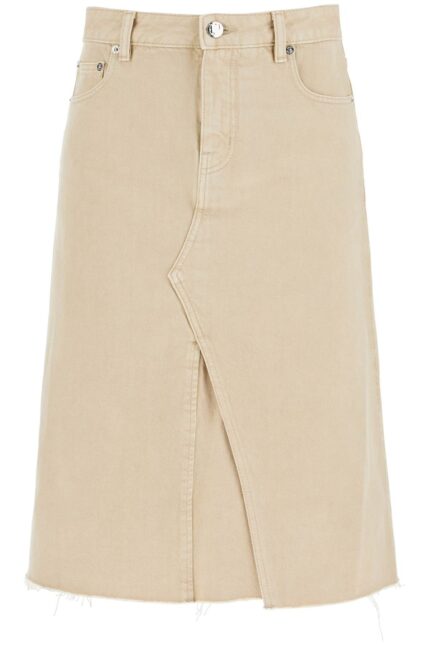 TORY BURCH Denim Trapeze Skirt With