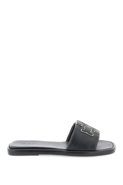 Tory Burch Double T Leather Slides