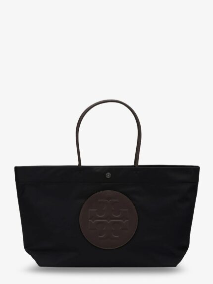 Tory Burch Ella Twist Nylon Shoulder Bag With Maxi Front Logo Patch