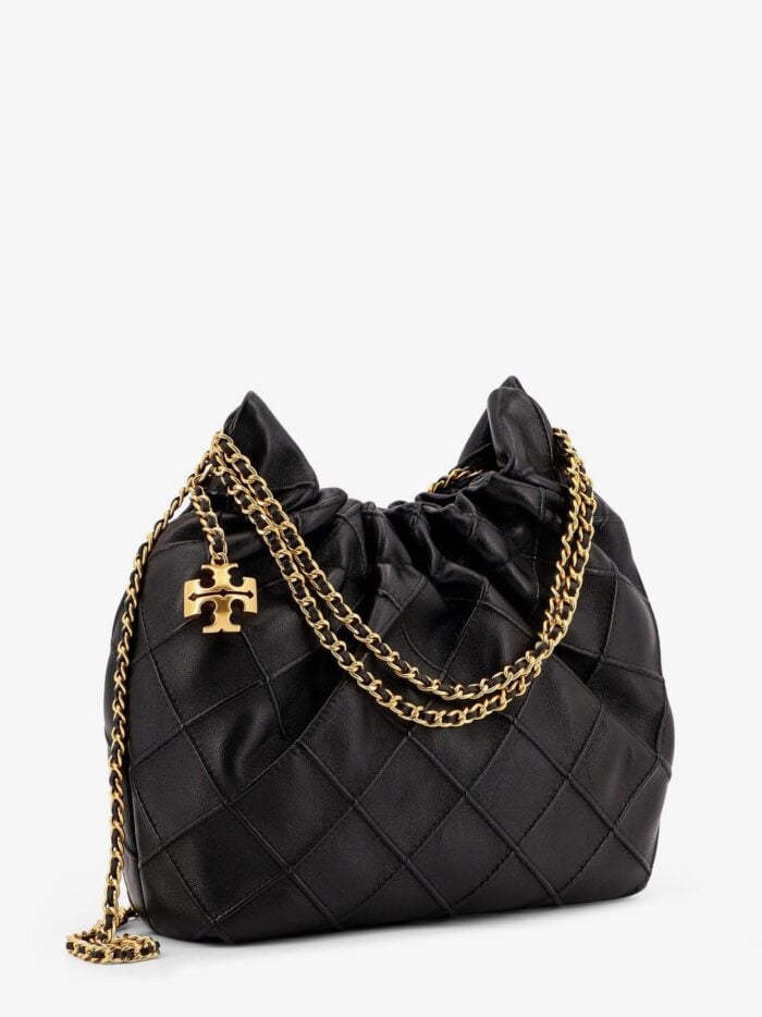 Tory Burch Fleming Mini Hobo Leather Handbag