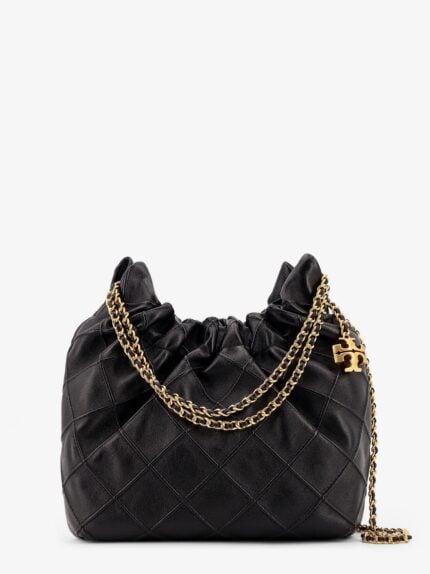 Tory Burch Fleming Mini Hobo Leather Handbag