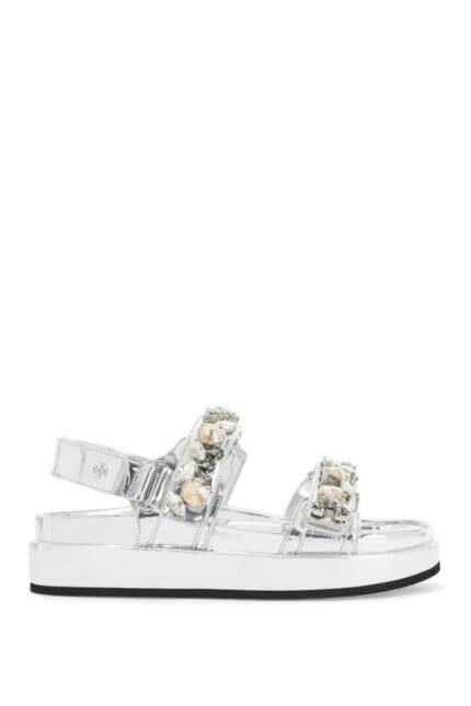 TORY BURCH Kira Sports Sandals With Crystals