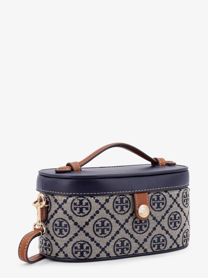 Tory Burch Leather And T Monogram Fabric Beauty Case