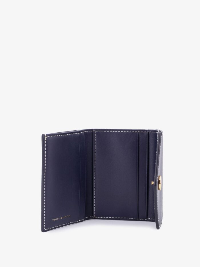 Tory Burch Leather And T Monogram Fabric Wallet