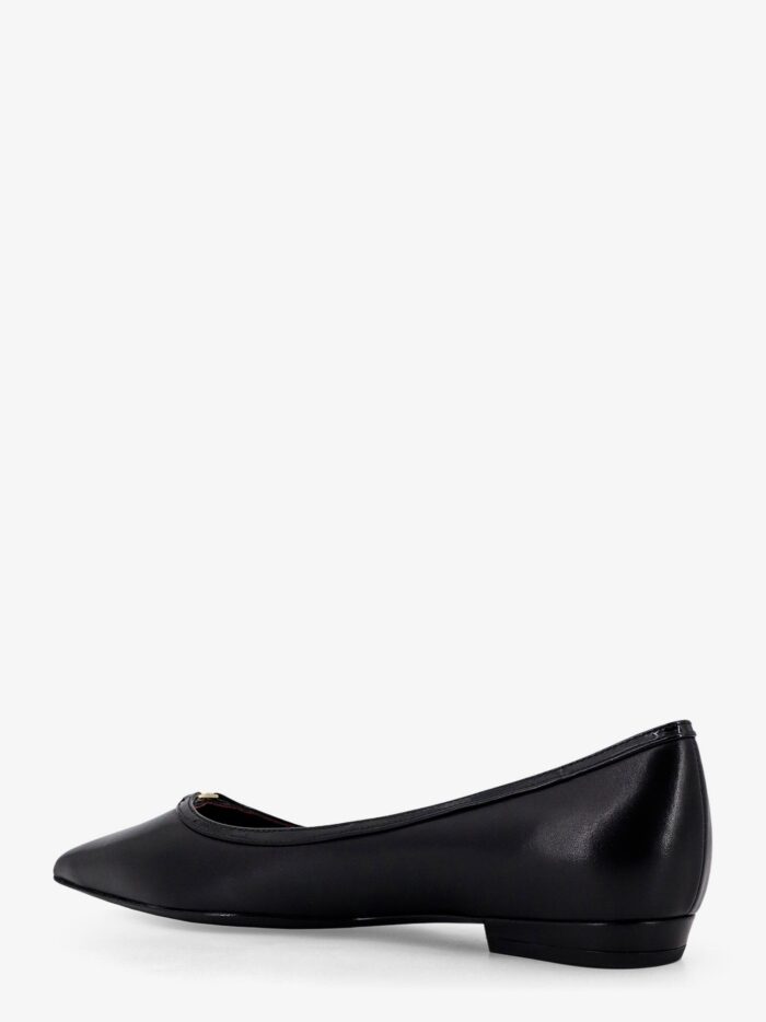 Tory Burch Leather Ballerinas With Patent Leather Profile