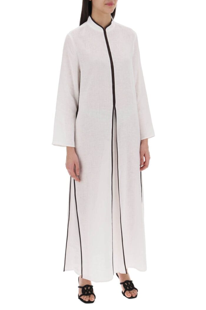 TORY BURCH Long Linen Caftan Dress