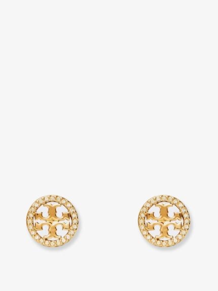 Tory Burch Miller Pave Brass Earrings