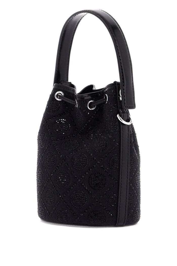 TORY BURCH Monogram T Bucket Bag With Rhinest