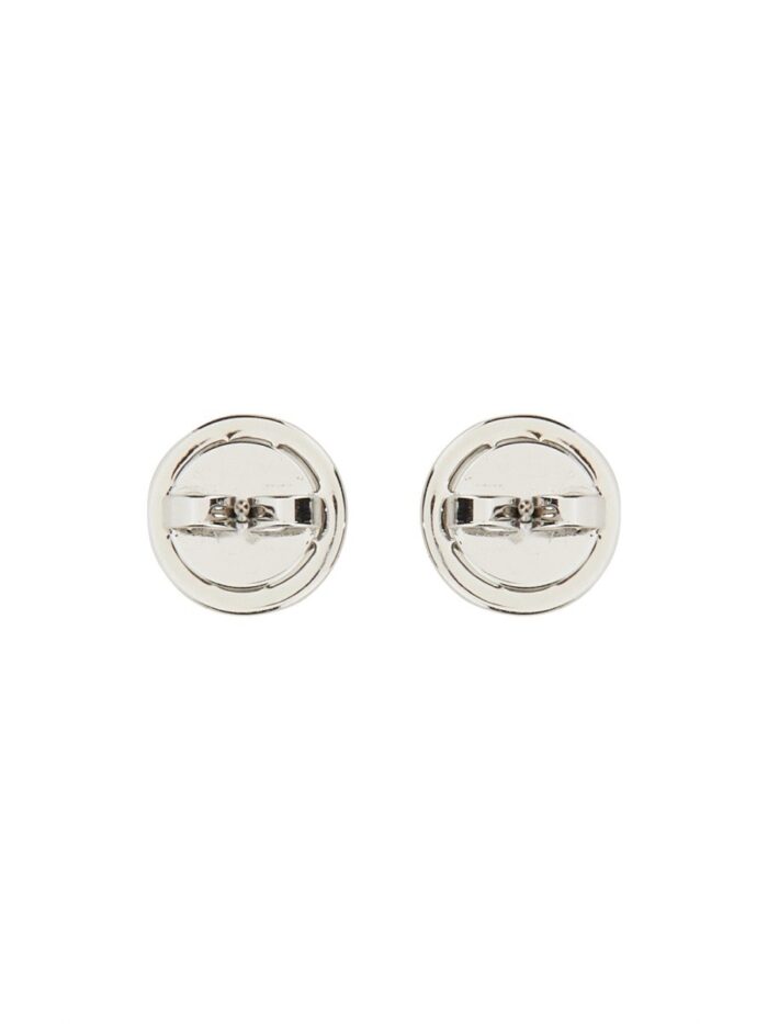 Tory Burch ORECCHINI CIRCLE-STUD CRYSTAL LOGO