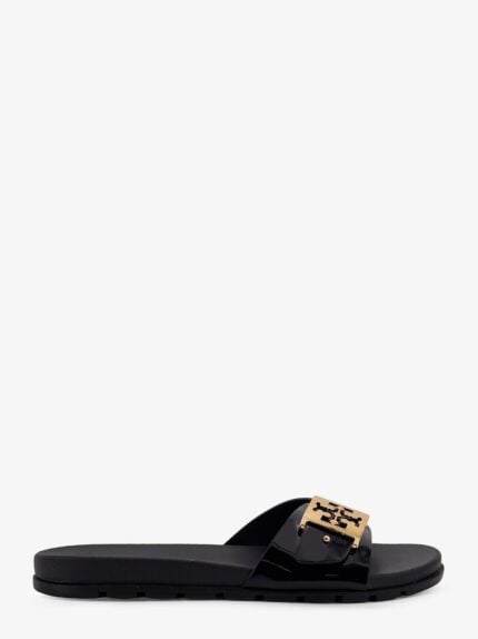Tory Burch Patent Synthetic Leather Buckle Slide