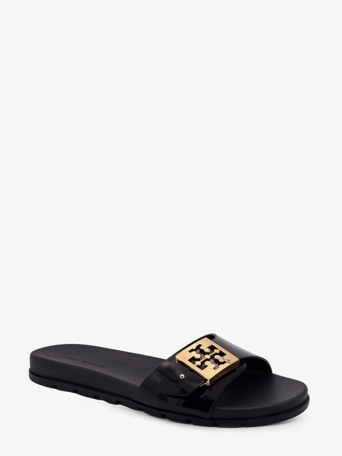 Tory Burch Patent Synthetic Leather Buckle Slide