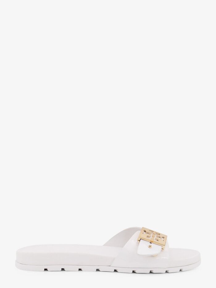 Tory Burch Patent Synthetic Leather Buckle Slide
