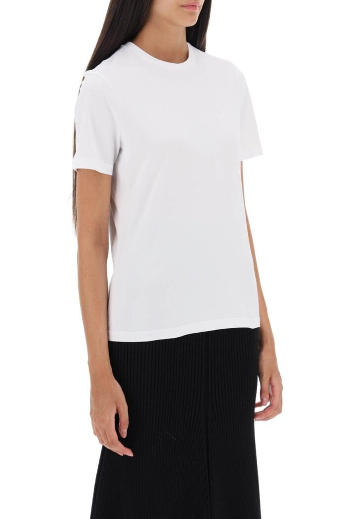 Tory Burch Regular T-shirt With Embroidered Logo