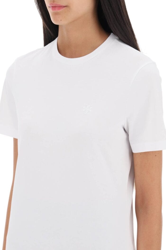 Tory Burch Regular T-shirt With Embroidered Logo