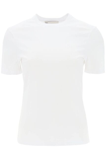 Tory Burch Regular T-shirt With Embroidered Logo