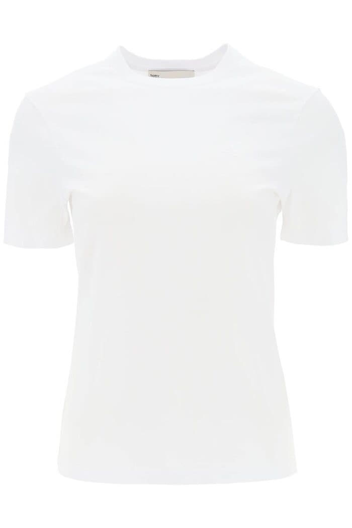 Tory Burch Regular T-shirt With Embroidered Logo