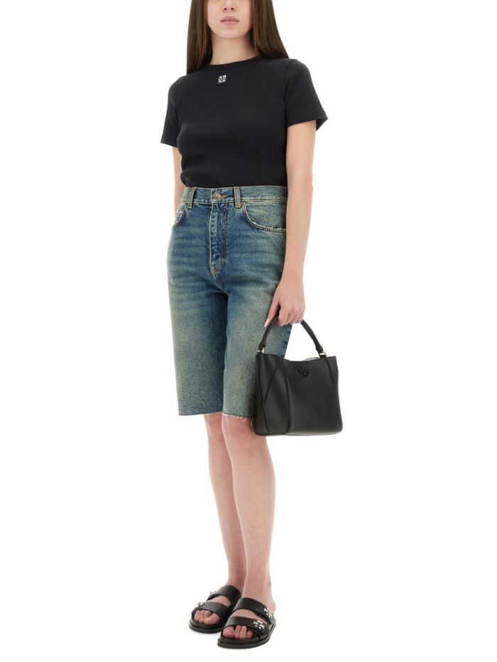 Tory Burch RIBBED COTTON T-SHIRT