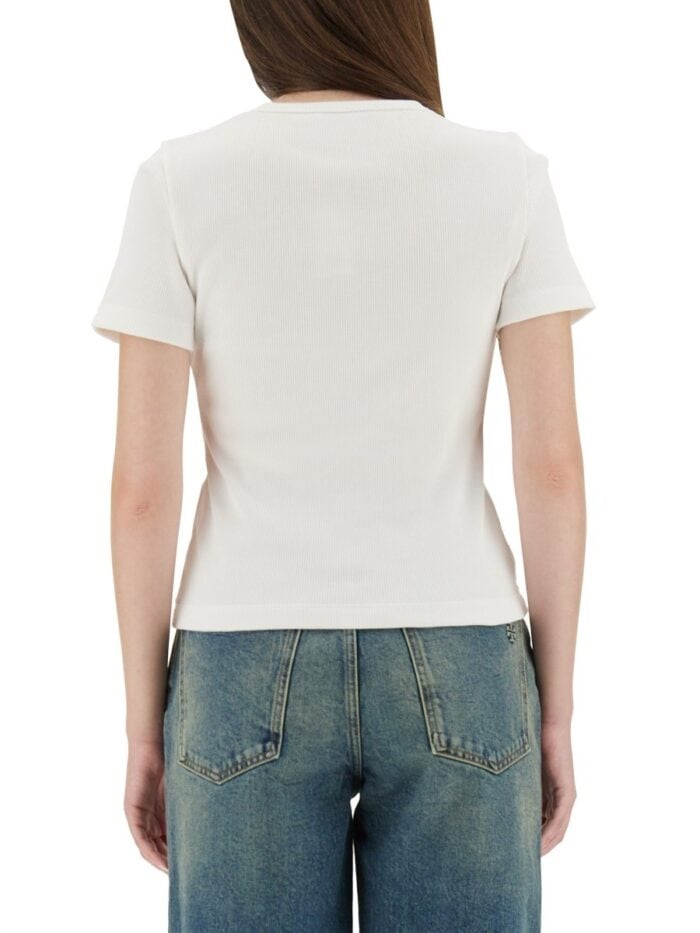 Tory Burch RIBBED COTTON T-SHIRT