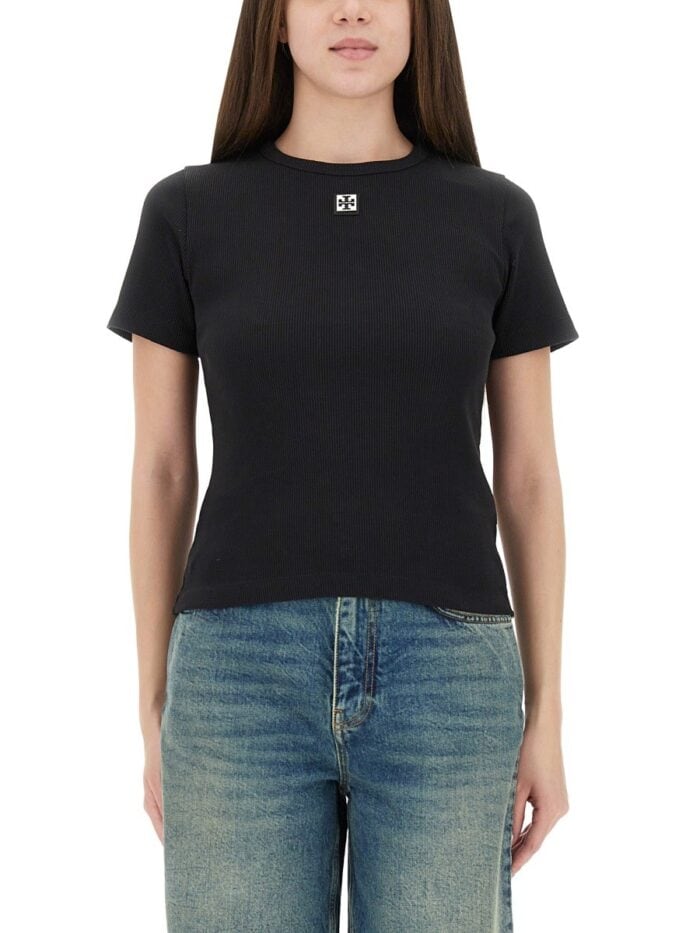 Tory Burch RIBBED COTTON T-SHIRT