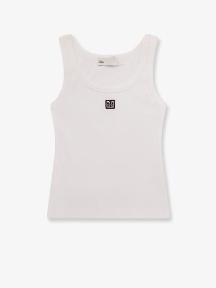 Tory Burch Ribbed Cotton Tank Top