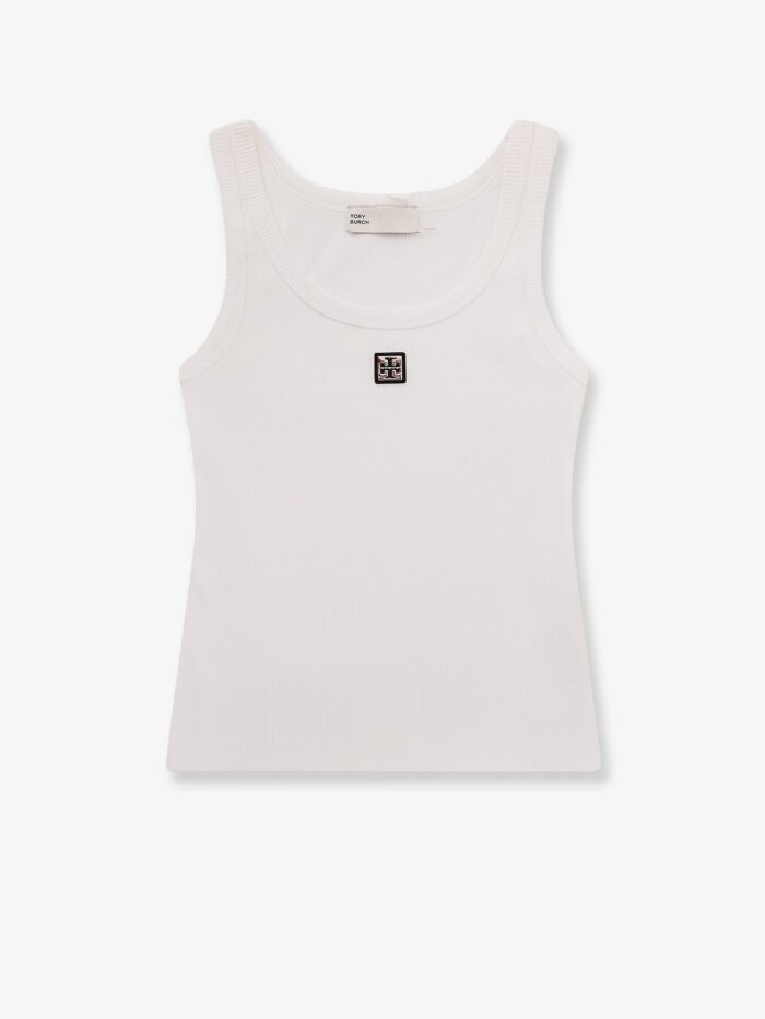 Tory Burch Ribbed Cotton Tank Top