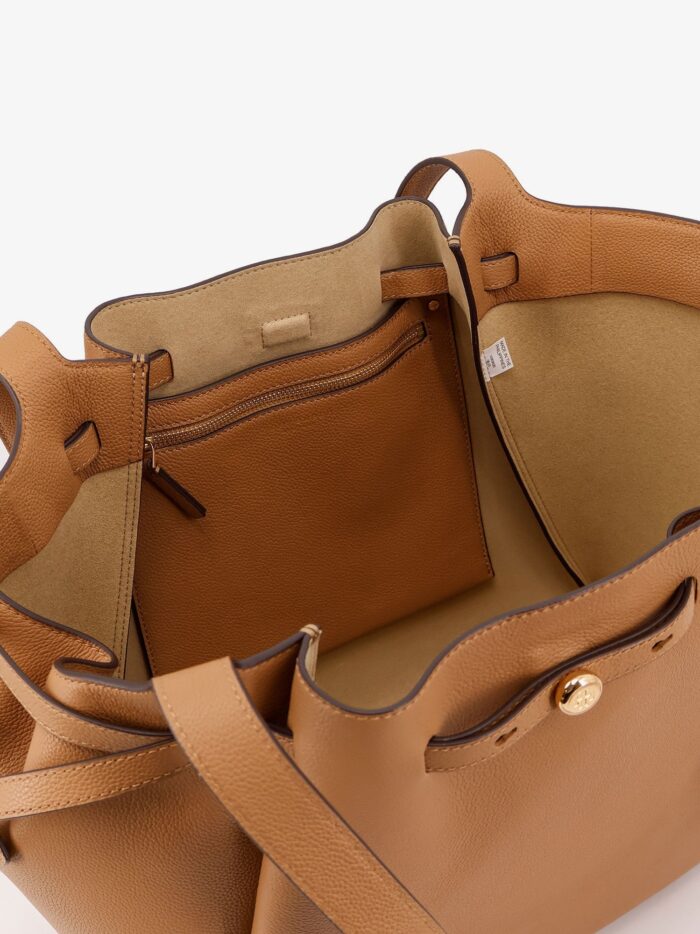 Tory Burch Romy Pebbled Leather Tote Shoulder Bag